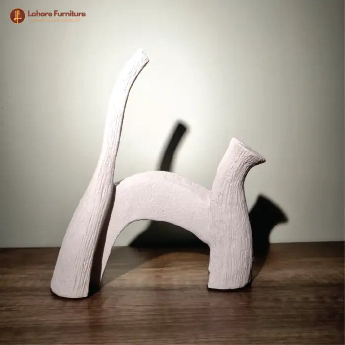 Elegant Cat Sculpture Pair