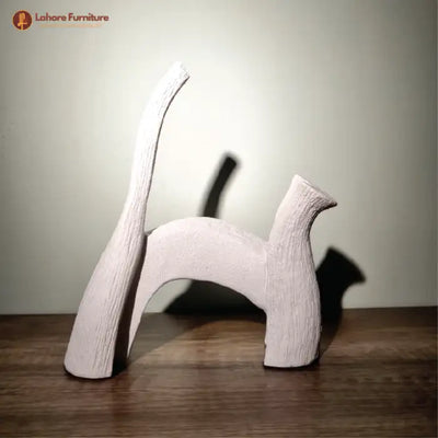 Elegant Cat Sculpture Pair