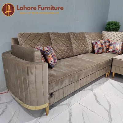 ContemporaryCharm Luxury L Shape Sofa Ensemble # LS22