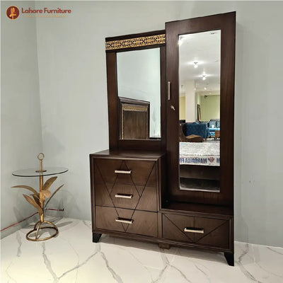 Brown Antique Wooden Bed # AS11