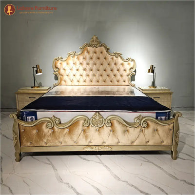 Luxurious Golden King Style Bed