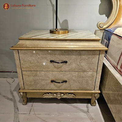 Luxurious Golden King Style Bed