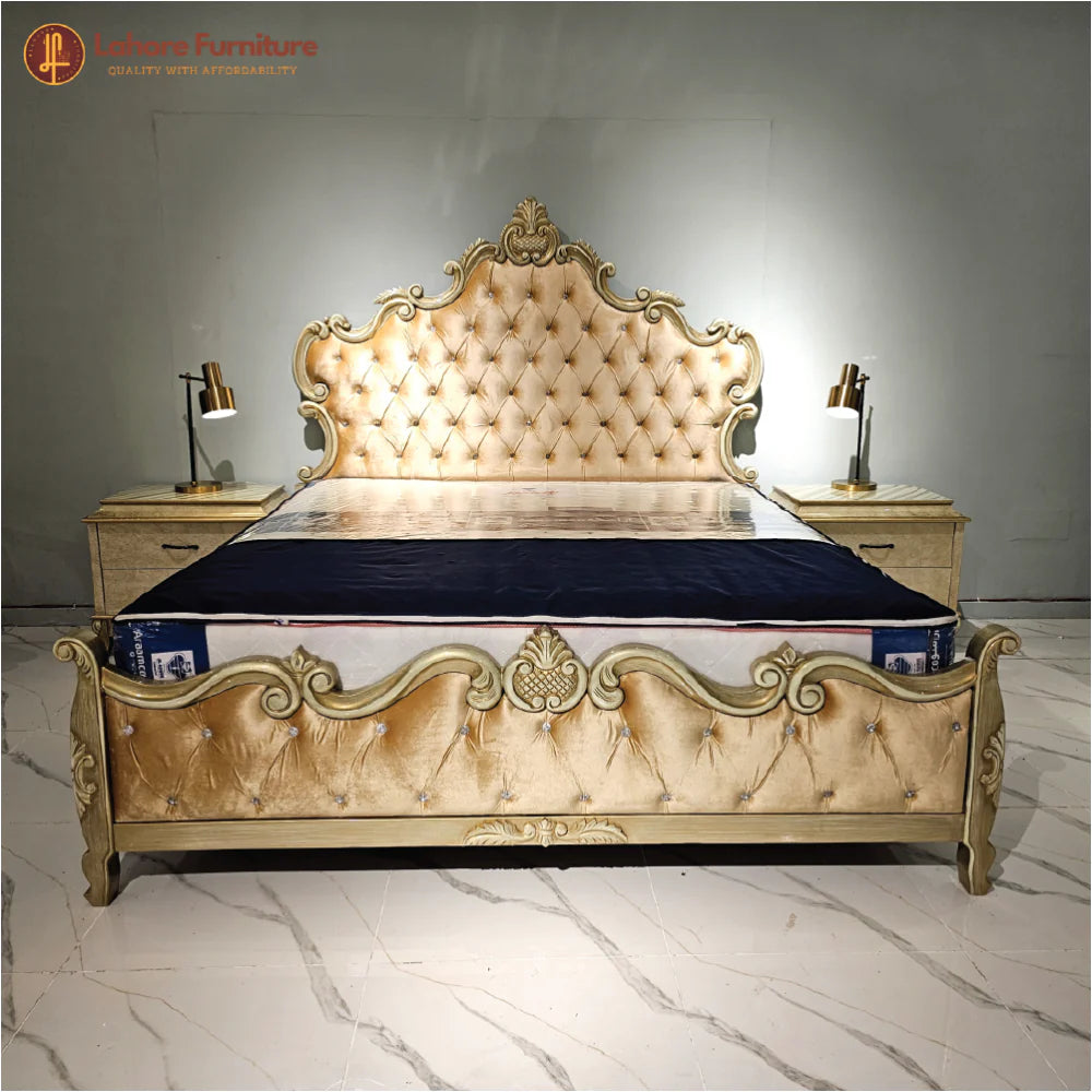 Luxurious Golden King Style Bed