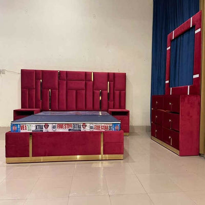 Red Leaf King Size Bed # PS03
