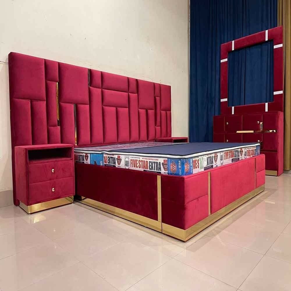 Red Leaf King Size Bed # PS03