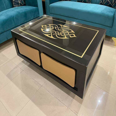 Black Center Table With Drawer # CT70