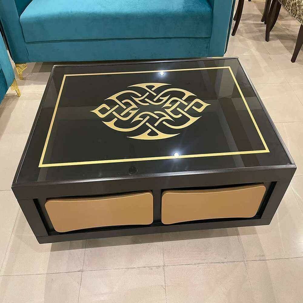 Black Center Table With Drawer # CT70
