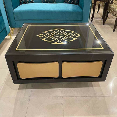 Black Center Table With Drawer # CT70