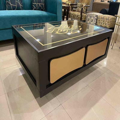 Black Center Table With Drawer # CT70