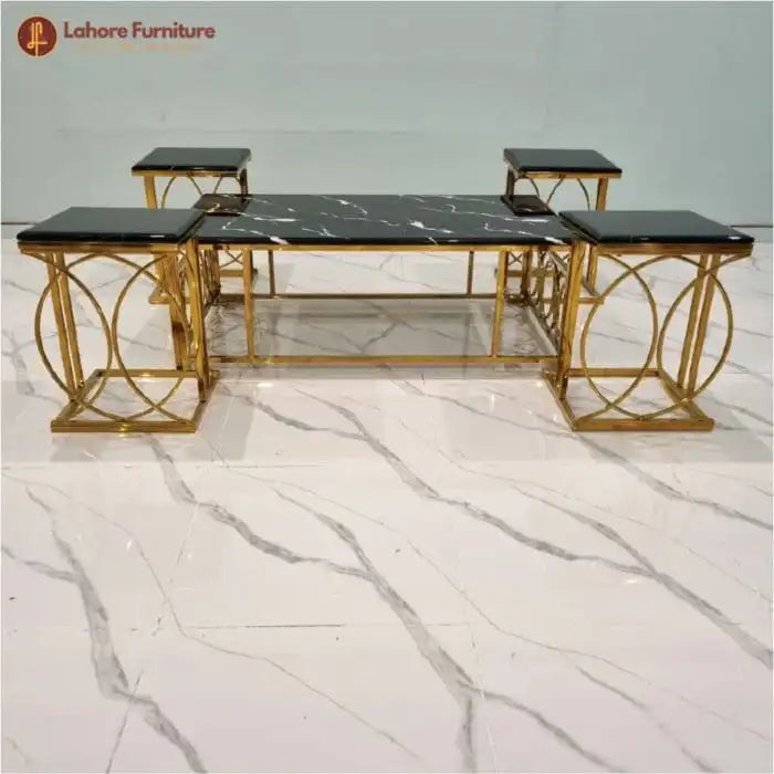 Modern Luxury Marble Black Center Table
