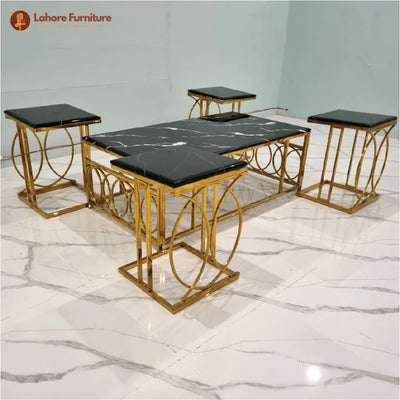 Modern Luxury Marble Black Center Table