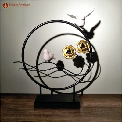 Metal Ring with Flowers