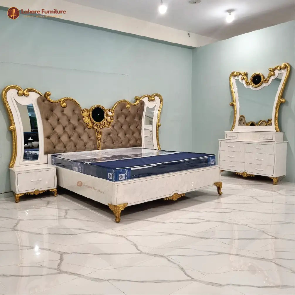 Elegant & Stylish White Bed Set