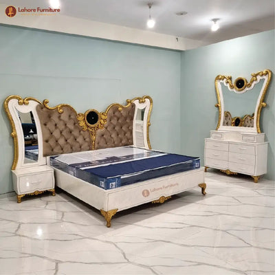 Elegant & Stylish White Bed Set